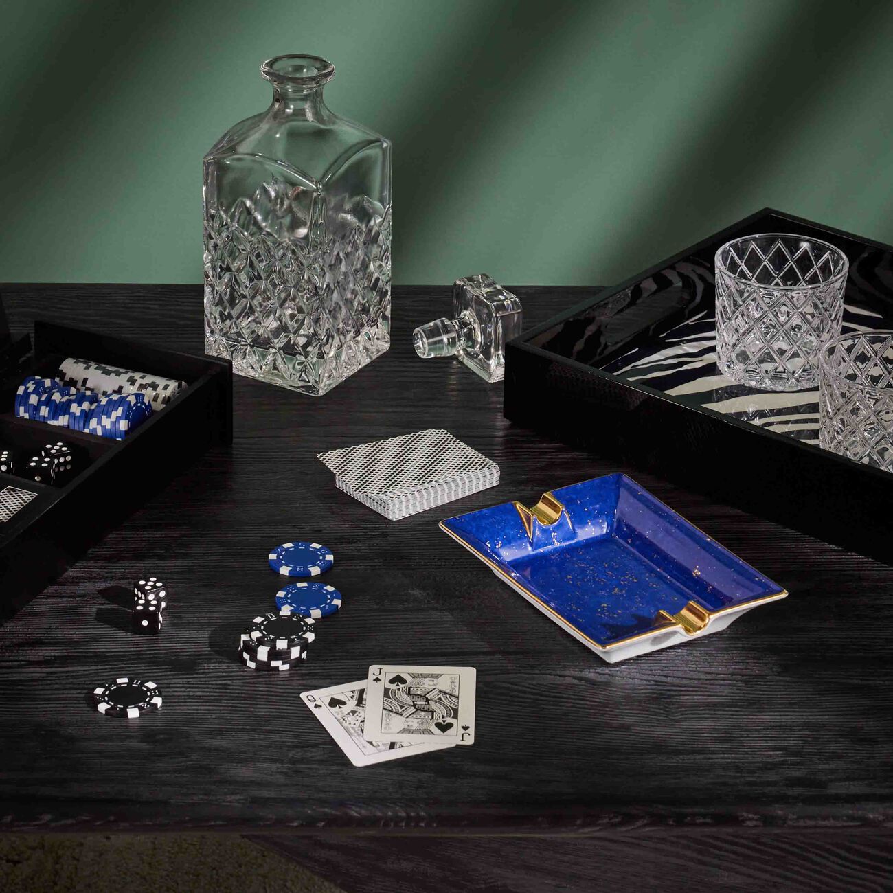 dolce gabbana casa zebra tray rectangular large black