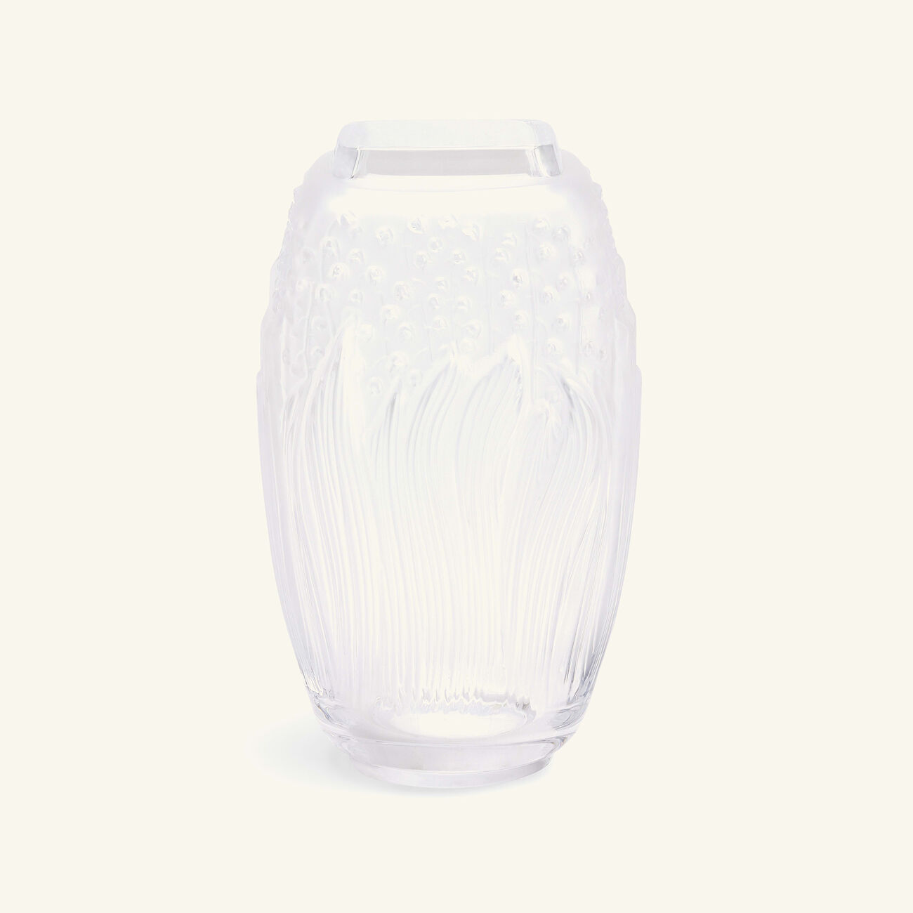lalique botanica vase medium clear