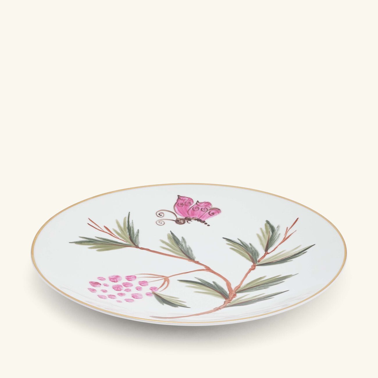 marie daage jardins de shalimar dessert plate round pink 21cm
