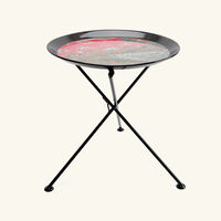 Voyage Au Rajasthan Foldable Round Table Black etro voyage au rajasthan foldable round table black