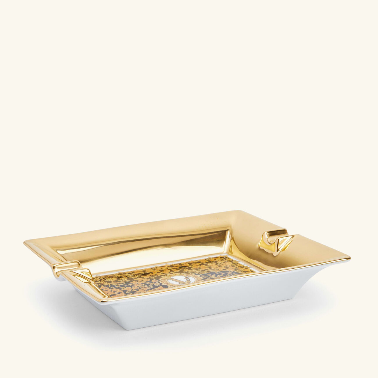 versace barocco mosaic ashtray rectangular small gold