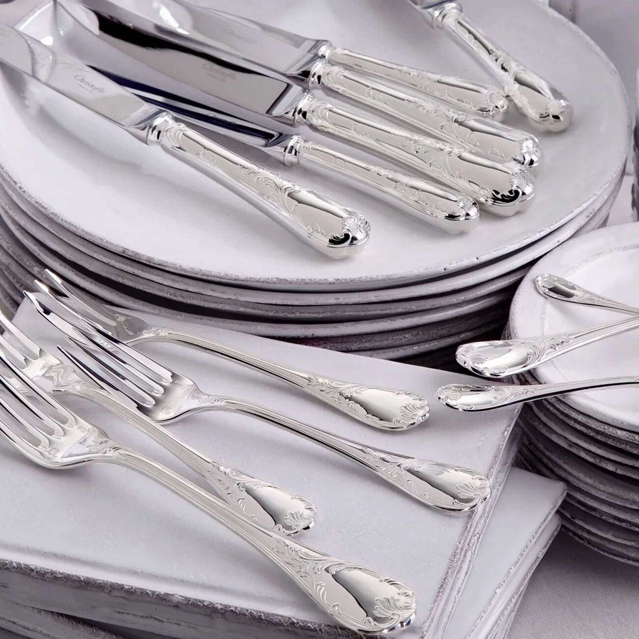 Marly Flatware Set 36 pieces Silver Plated christofle marly flatware set 36 pieces silver plated
