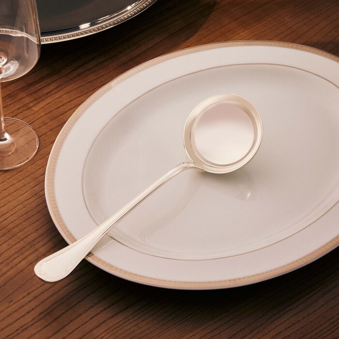 christofle malmaison soup ladle silver plated