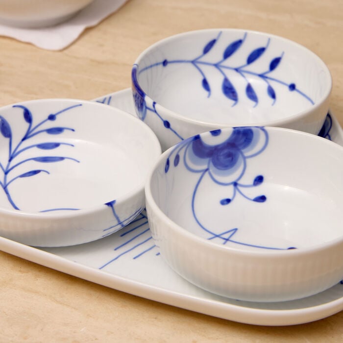 royal copenhagen blue fluted mega serving plates set of 4