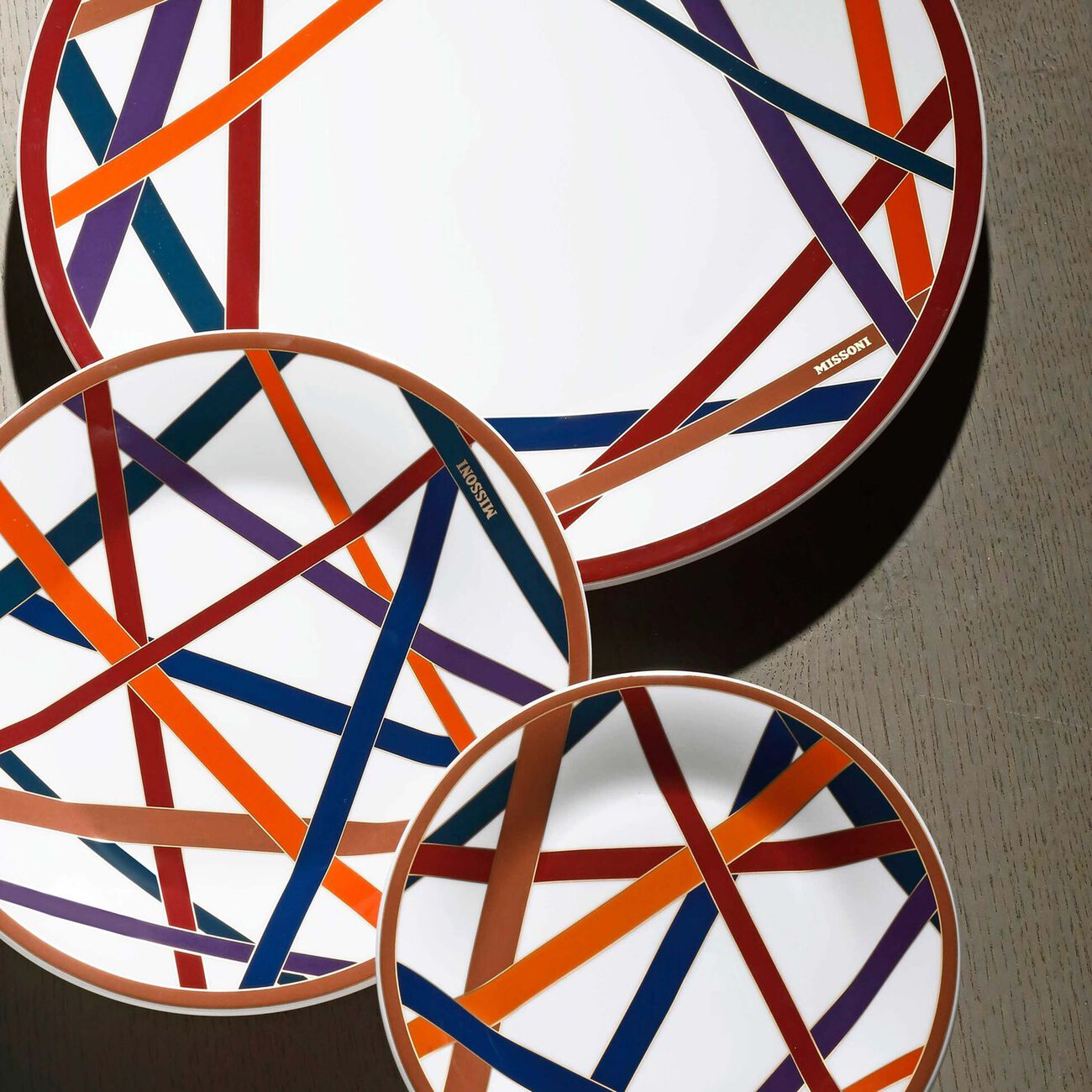 missoni home nastri dessert plate round 21cm