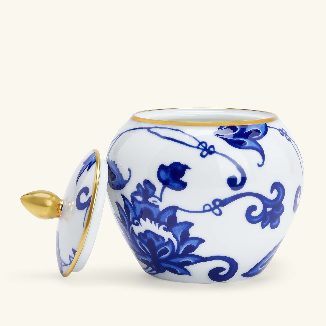 bernardaud prince bleu sugar bowl blue