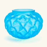 lalique languedoc vase medium blue