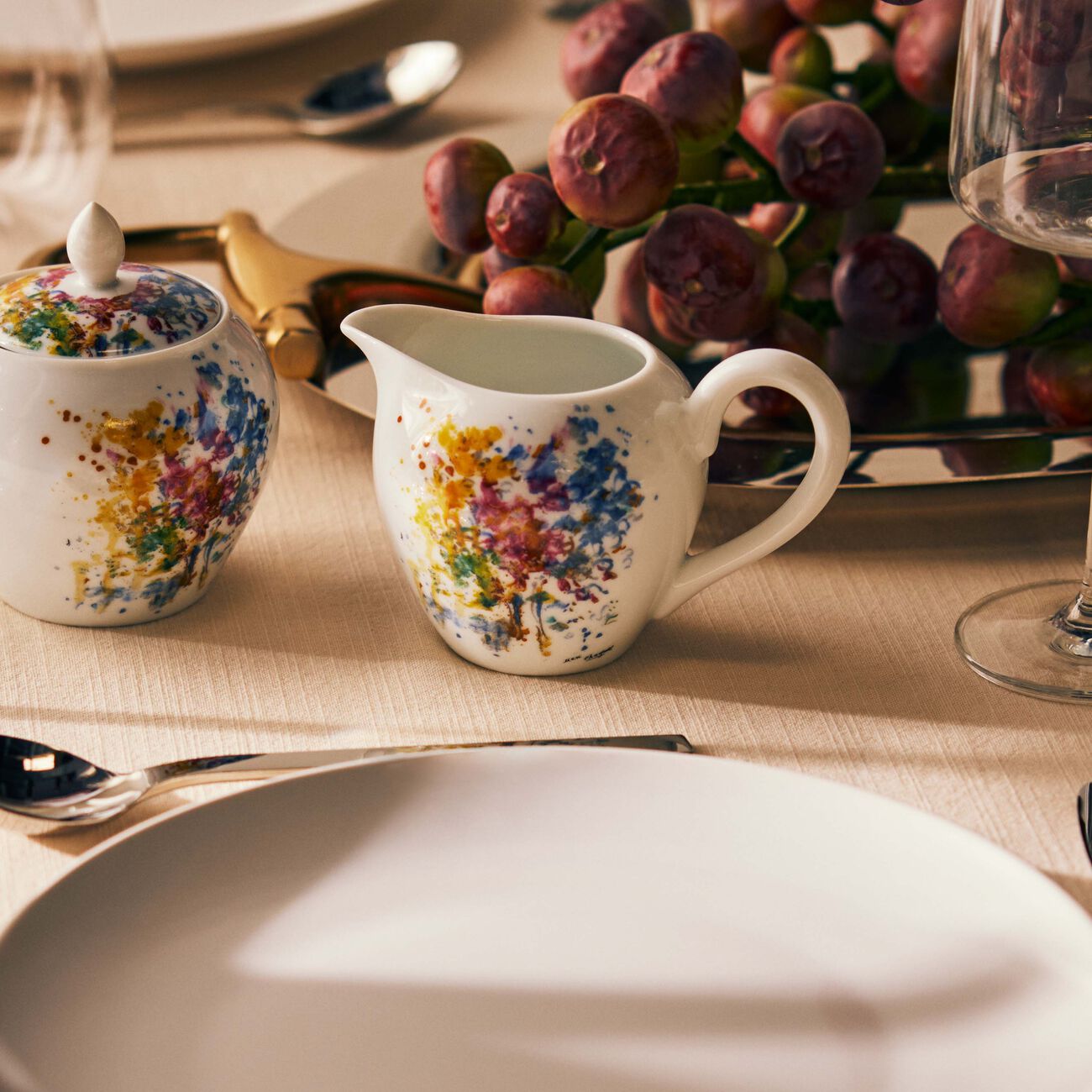 Chagall Bouquet De Fleurs Milk Pitcher Yellow bernardaud chagall bouquet de fleurs milk pitcher yellow