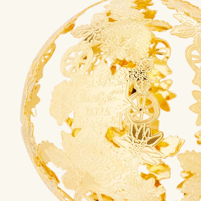 christofle bouquet givr  2025 christmas ornament silver plated gold