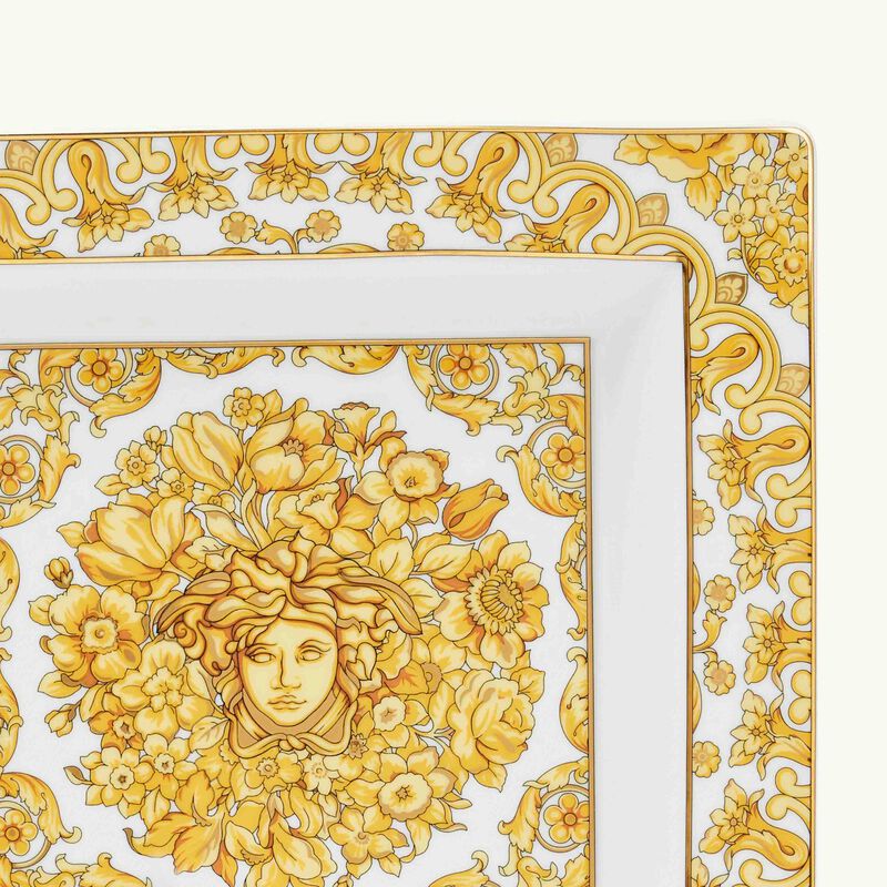 versace medusa rhapsody trinket tray square small gold