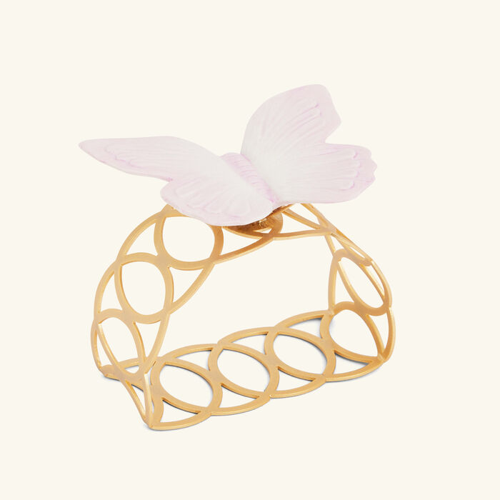 villari butterfly napkin ring pink set of 4