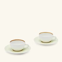 Cronos Amande Coffee Cup & Saucer White Set Of 2 bernardaud cronos amande coffee cup saucer white set of 2