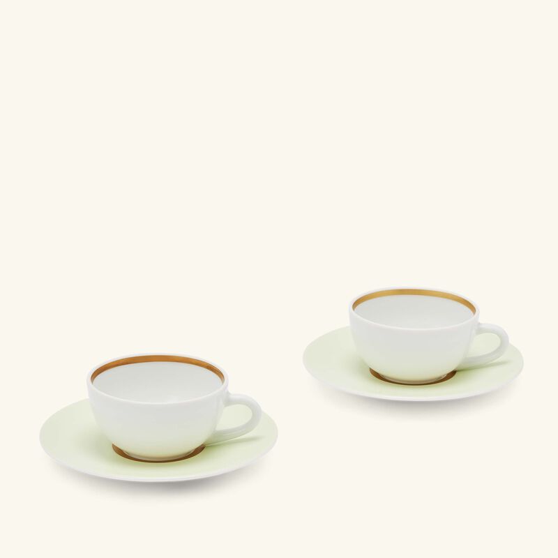 Cronos Amande Coffee Cup & Saucer White Set Of 2 bernardaud cronos amande coffee cup saucer white set of 2