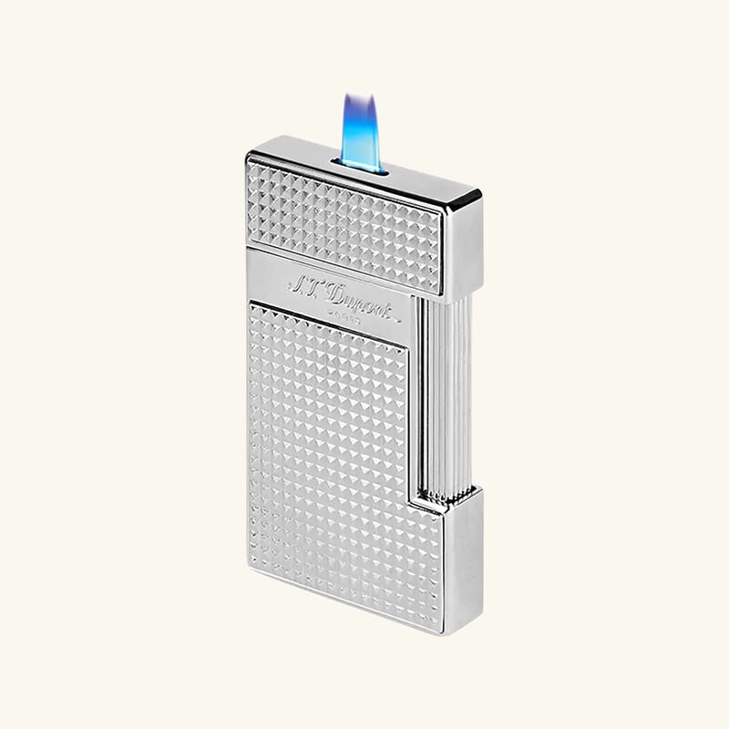 اس تي دوبون ولاعة سليمي بنقشة الماسات باللون الفضي