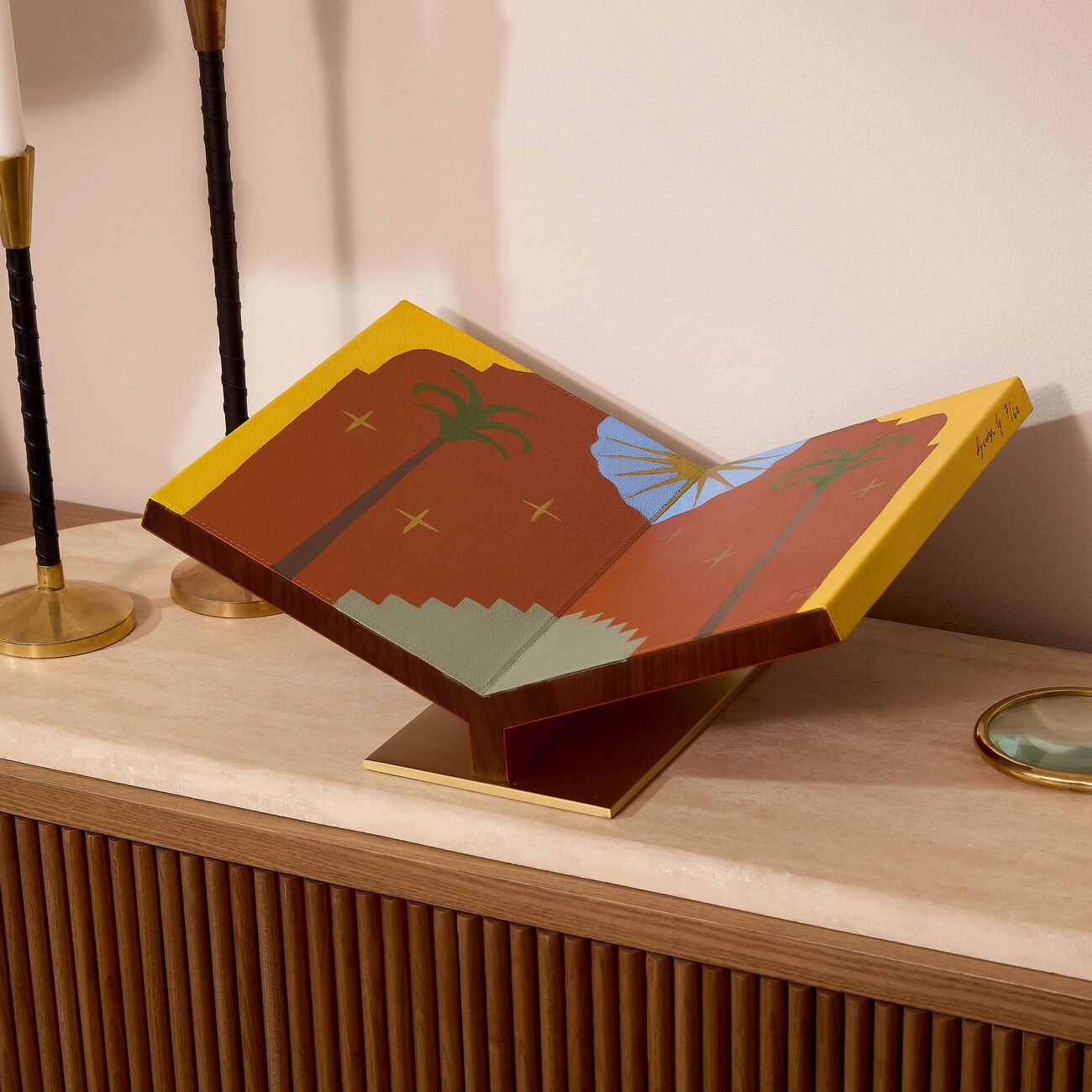 assouline collector classic bookstand camel