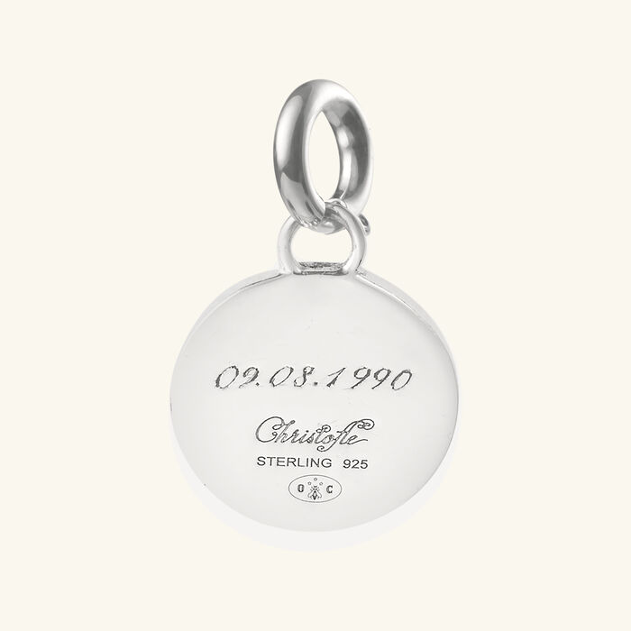 كريستوفل دلاية على شكل ميدالية شري شري فضية