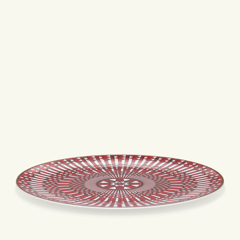 baccarat arcadia show plate round red 31cm