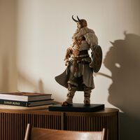 لادرو منحوتة أودين الكبيرة باللون البني