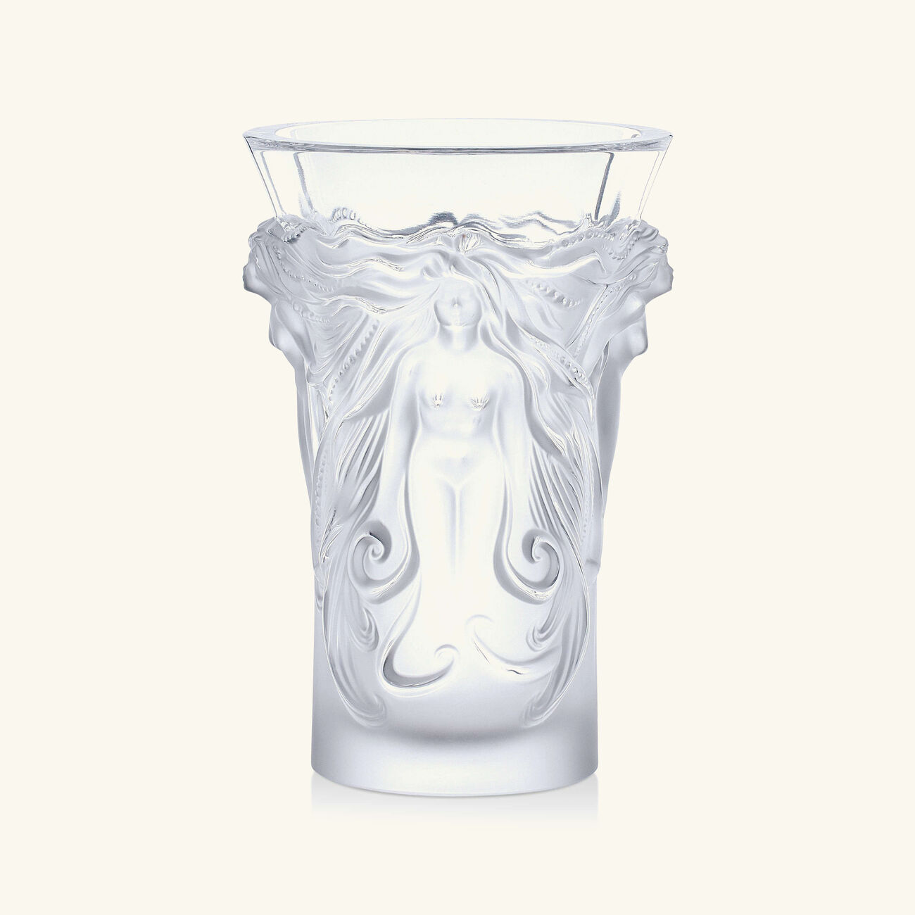 lalique fantasia vase small clear