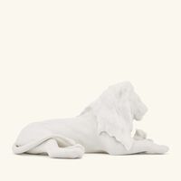 لادرو منحوتة أسد مع شبله صغيرة بيضاء