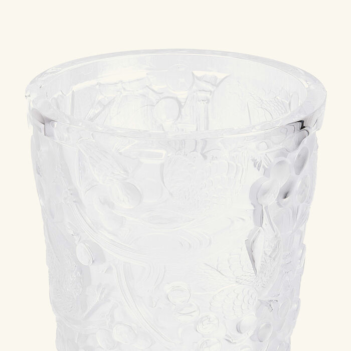 Merles et Raisins Vase Medium Clear lalique merles et raisins vase medium clear