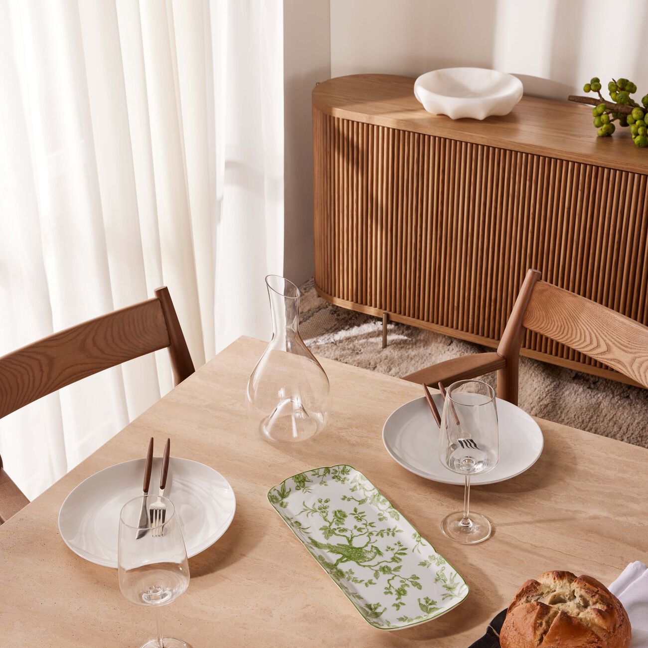 Albertine Cake Platter Rectangular Green 38cm bernardaud albertine cake platter rectangular green 38cm