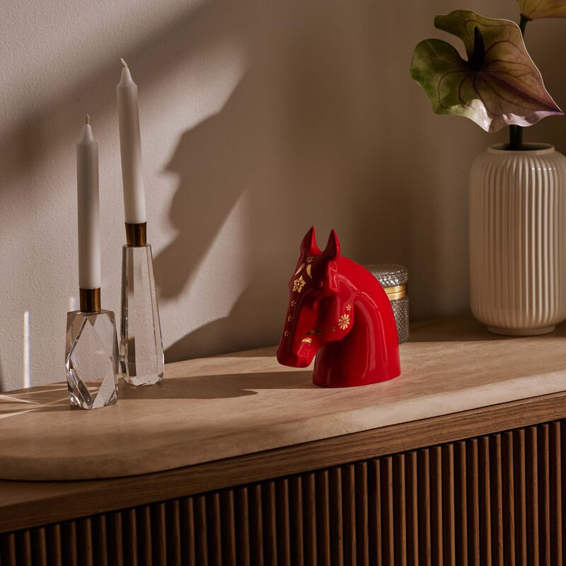 lladro the horse sculpture small red