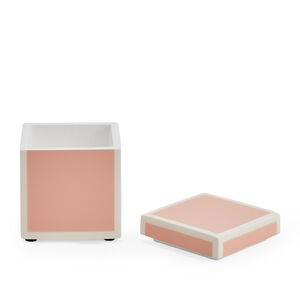 Paris Pink Lacquer Cube Box, medium
