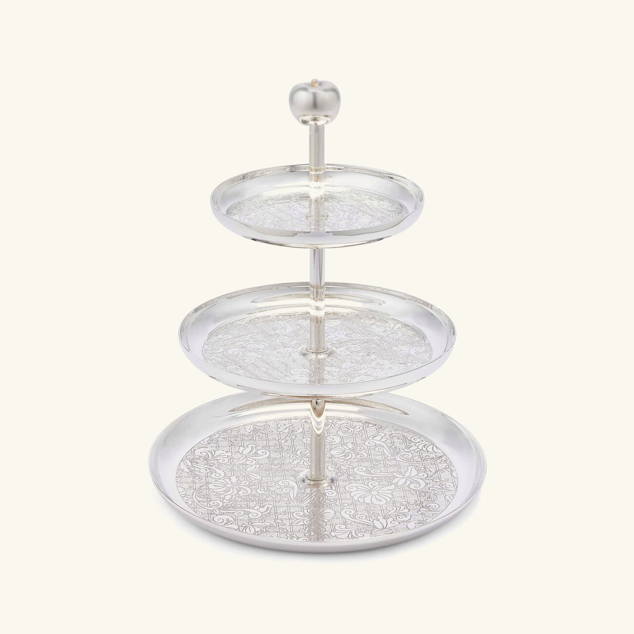 كريستوفل قاعدة الكيك جاردان ديدن من ثلاث طبقات مطلية بالفضة