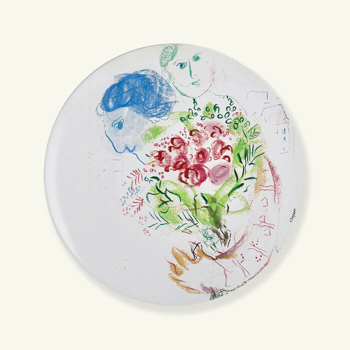 bernardaud marc chagall plate round gift box set of 6