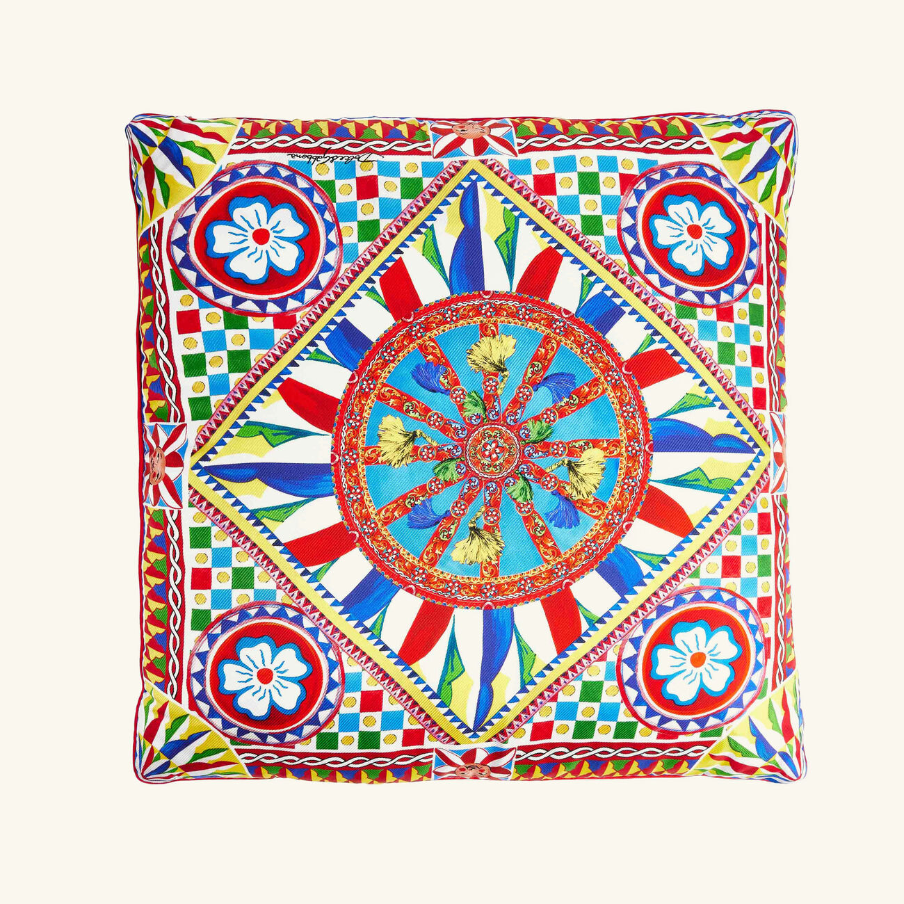 Silk Twill Pillow dolce gabbana casa silk twill pillow