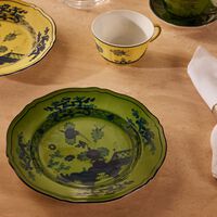 ginori 1735 antico doccia dessert plate round green 21cm