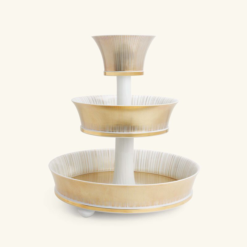 bernardaud sol cake stand gold