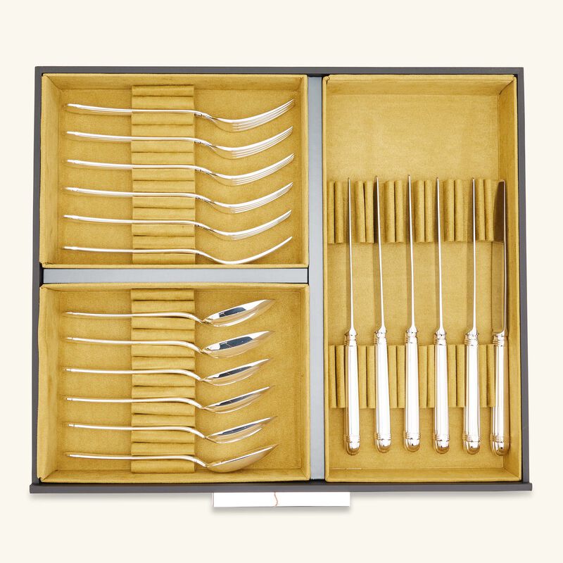 كريستوفل طقم الفضيات آريا مؤلف من 75 قطعة باللون الفضي  لـ12 شخصاً