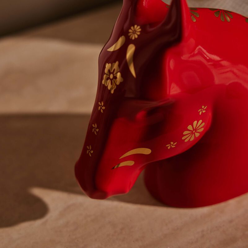 lladro the horse sculpture small red