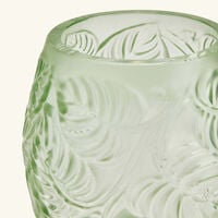 Feuilles Vase Small Green lalique feuilles vase small green