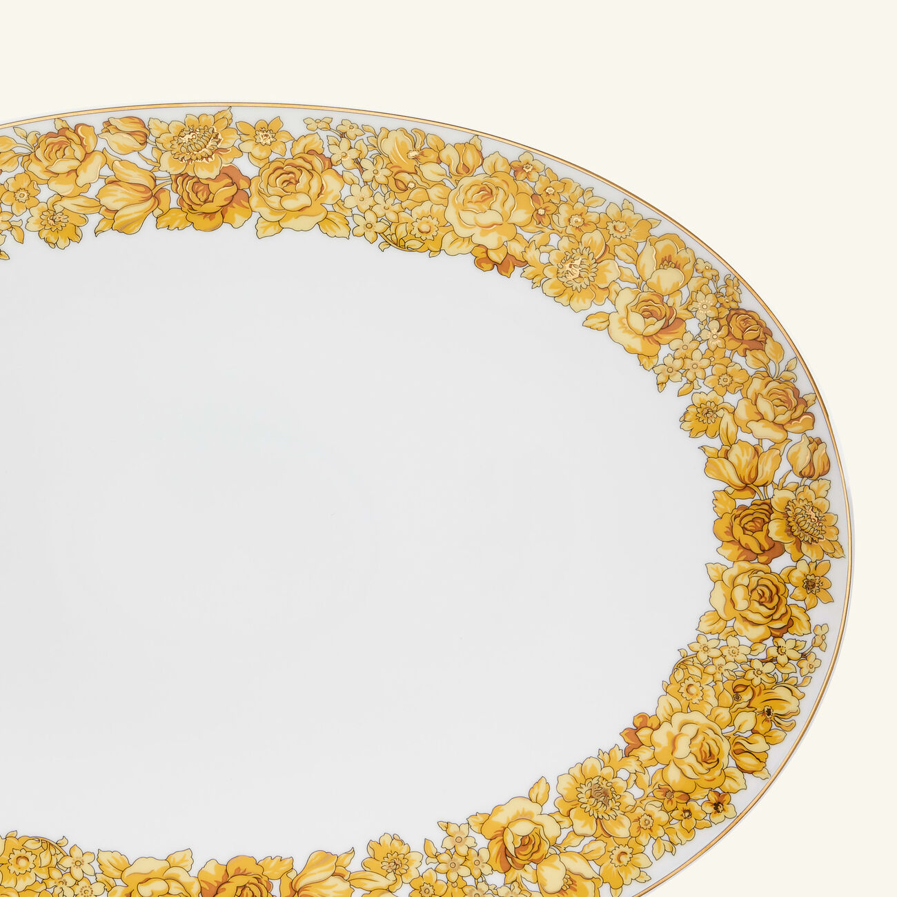 versace medusa rhapsody serving platter oval white 38cm