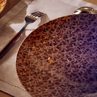 bernardaud etoile boites plate blue set of 6