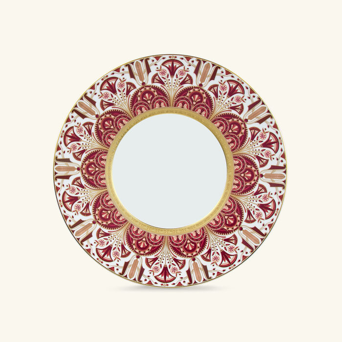 haviland reves du nil pourpre large rim soup plate red 27cm