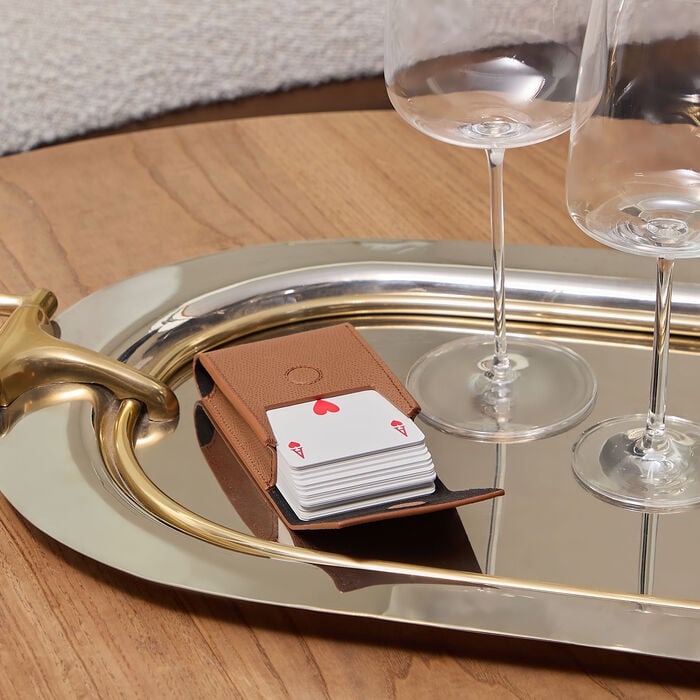 giobagnara playing card leather pochette