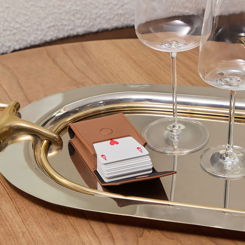 giobagnara playing card leather pochette