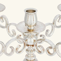 كريستوفل شمعدان جاردان ديدن مطلي بالفضة من خمس شموع