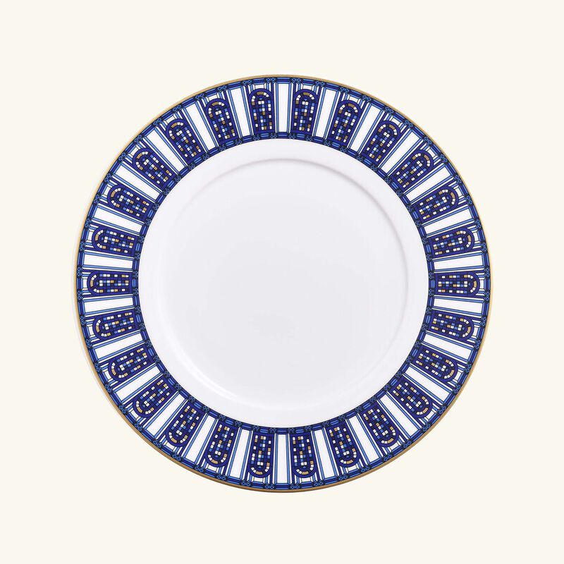 baccarat arcadia dessert plate round blue 21cm set of 2