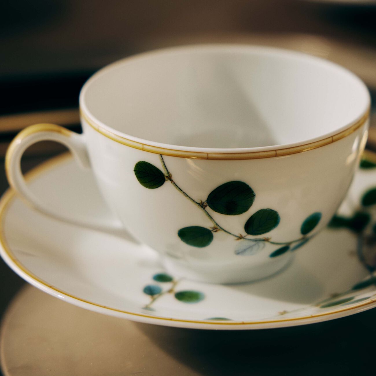 Jardin Indien Tea Cup & Saucer White Set Of 4 bernardaud jardin indien tea cup saucer white set of 4