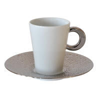 Ecume Platinum Coffee Cup & Saucer, small