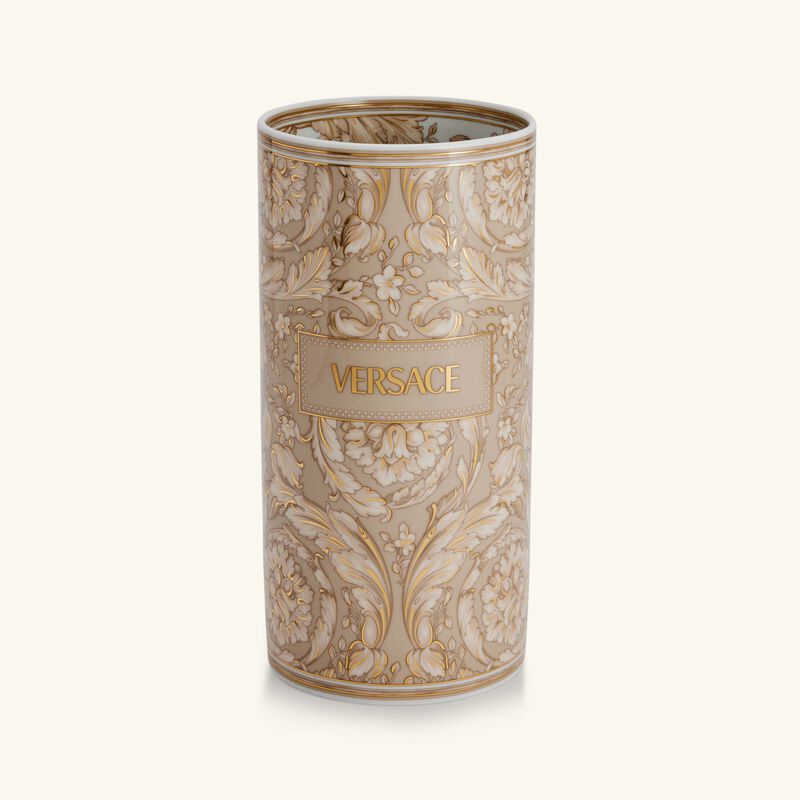 Barocco Beige Vase Round Medium versace barocco beige vase round medium