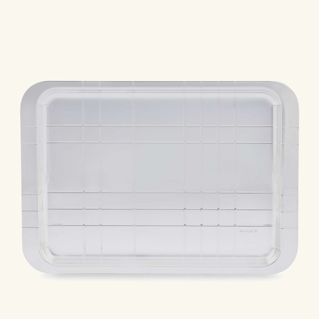 christofle graphik serving tray rectangular medium silver plated