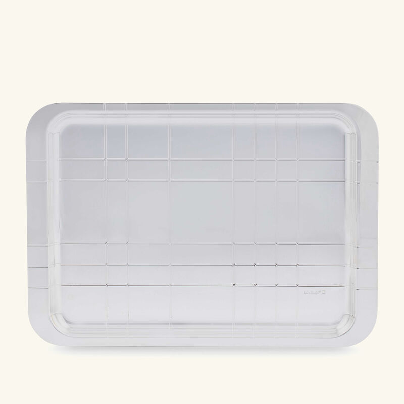 christofle graphik serving tray rectangular medium silver plated