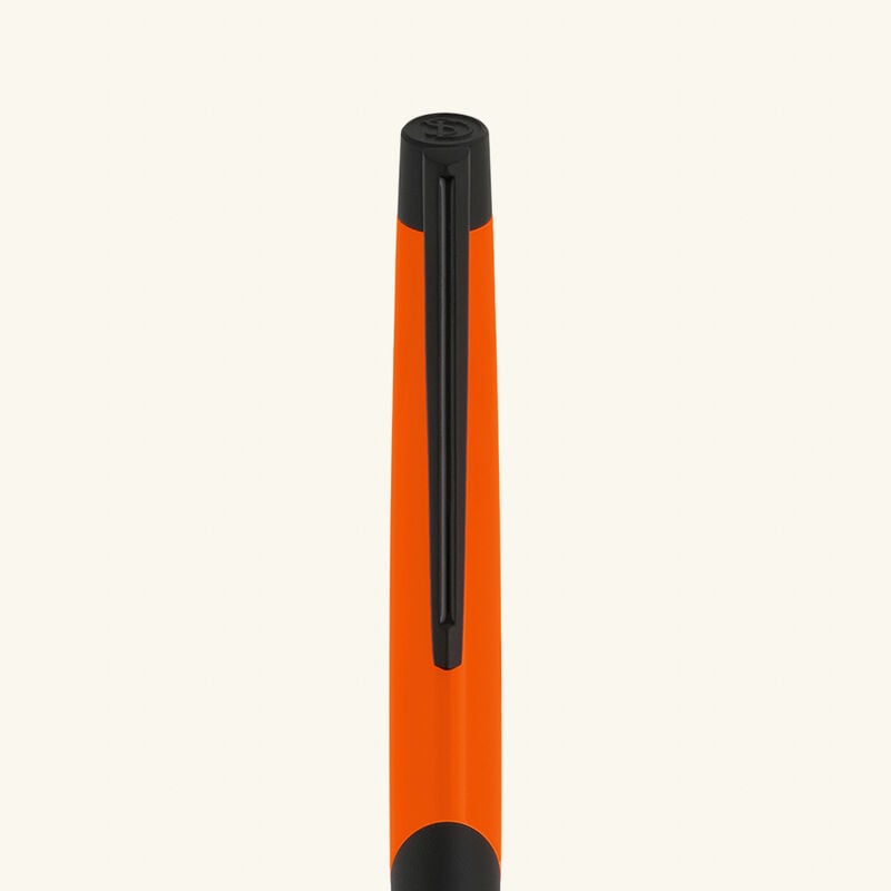 st dupont fluo defi milenium ballpoint pen neon orange