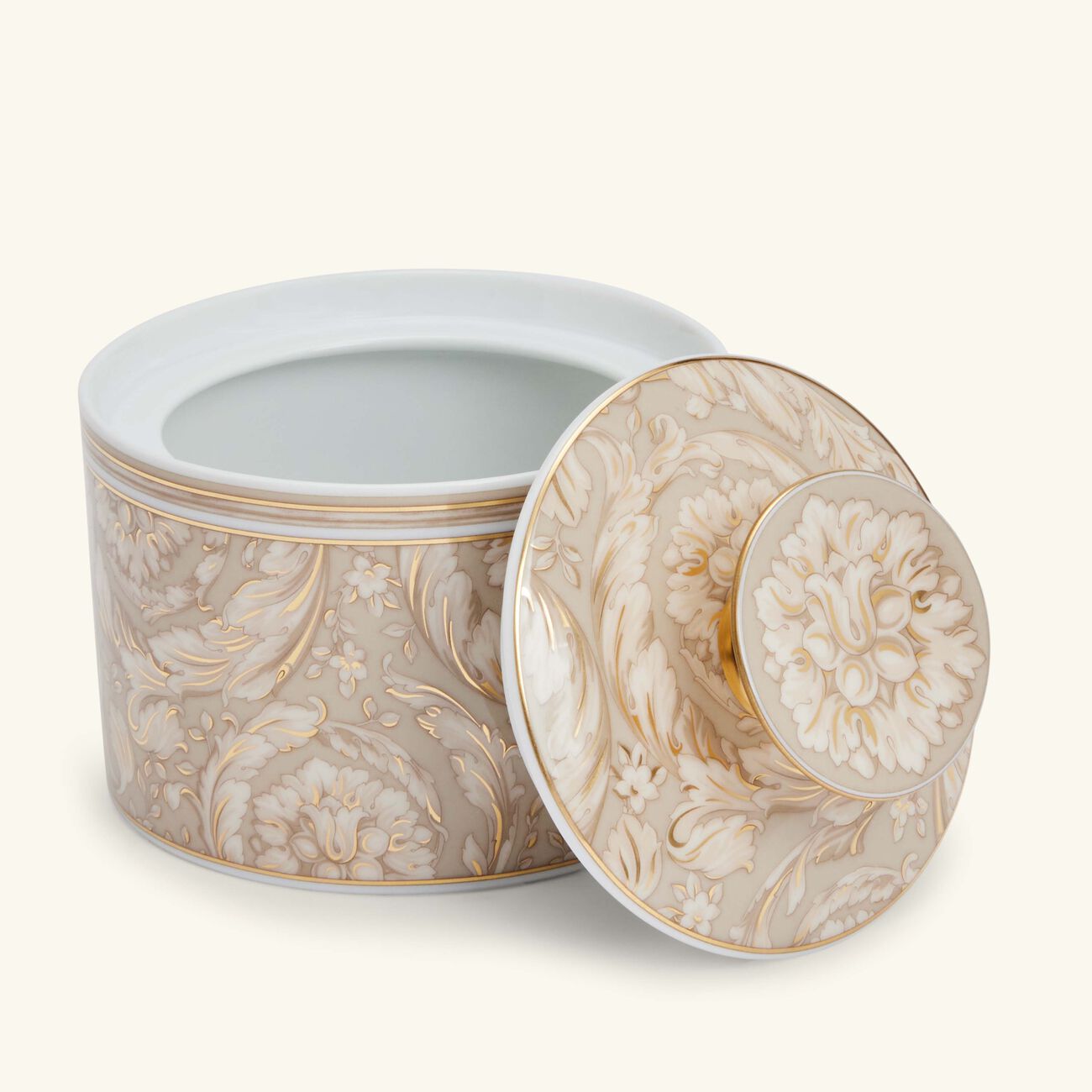 versace barocco beige sugar bowl